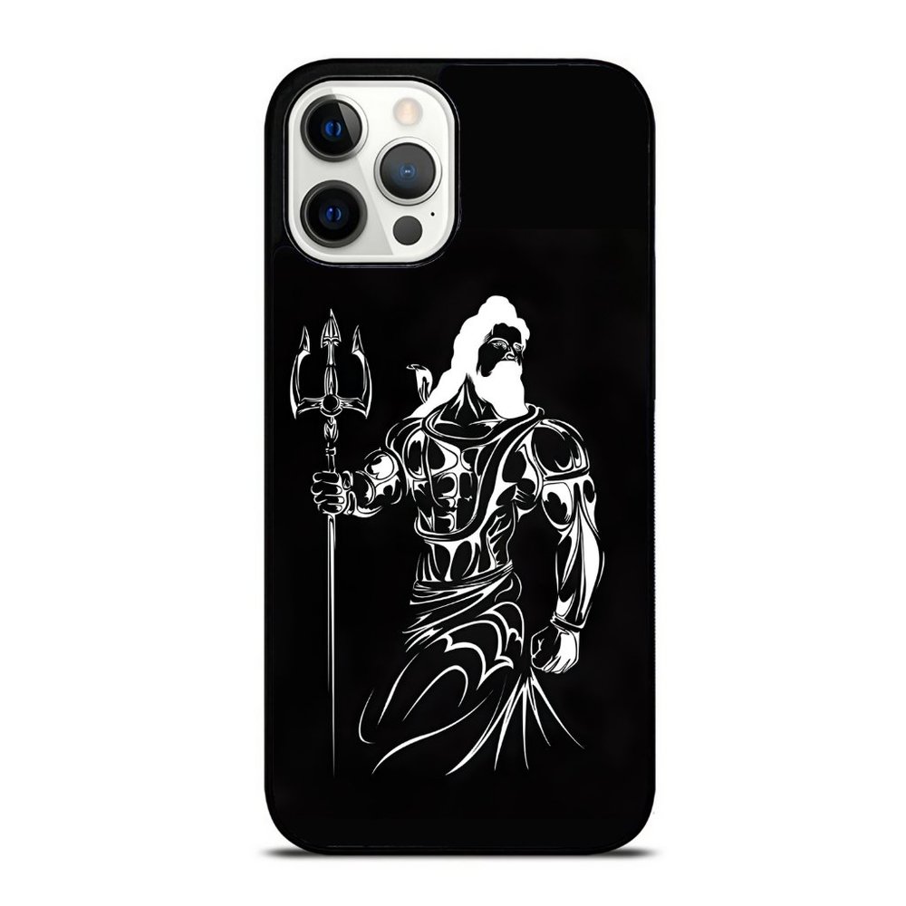 Black and White Deity Shiva Hindu God Minimalist Black iPhone Case